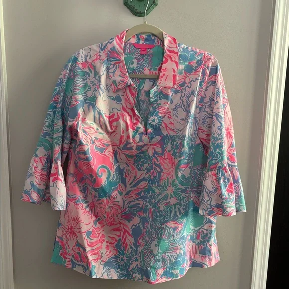 EUC Lilly Pulitzer Ginger Top Size Large - Picture 3 of 6